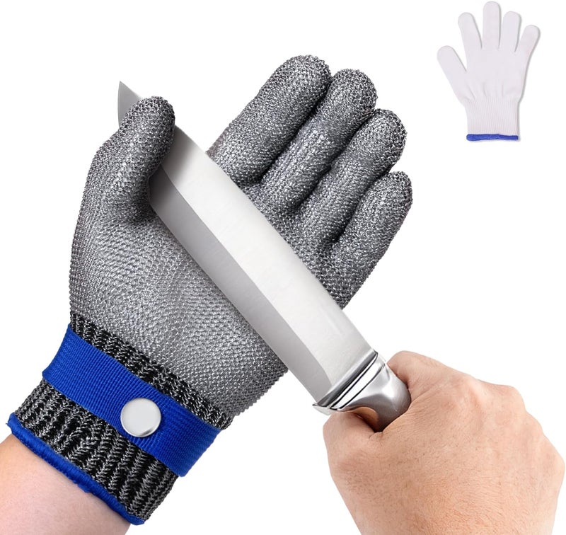 Zeego ANSI A9 Cut Resistant Glove, Food Grade Stainless Steel Mesh Metal Glove, Suitable for Mandoline, Kitchen Cooking,Butcher Meat Cutting and Oyster Shucking(Small Size) - Image 1